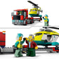 LEGO 60343 City Helicopter Transporter, Toy from 5 Years with Truck, Rescue Helicopter and Mini Figures, Gift Idea for Boys and Girls