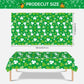 2 Pack St Patrick's Day Tablecloth - Green Shamrock Table Cloth, Plastic Disposable Rectangle Luck Irish Clover Table Cover for Saint Patrick Day