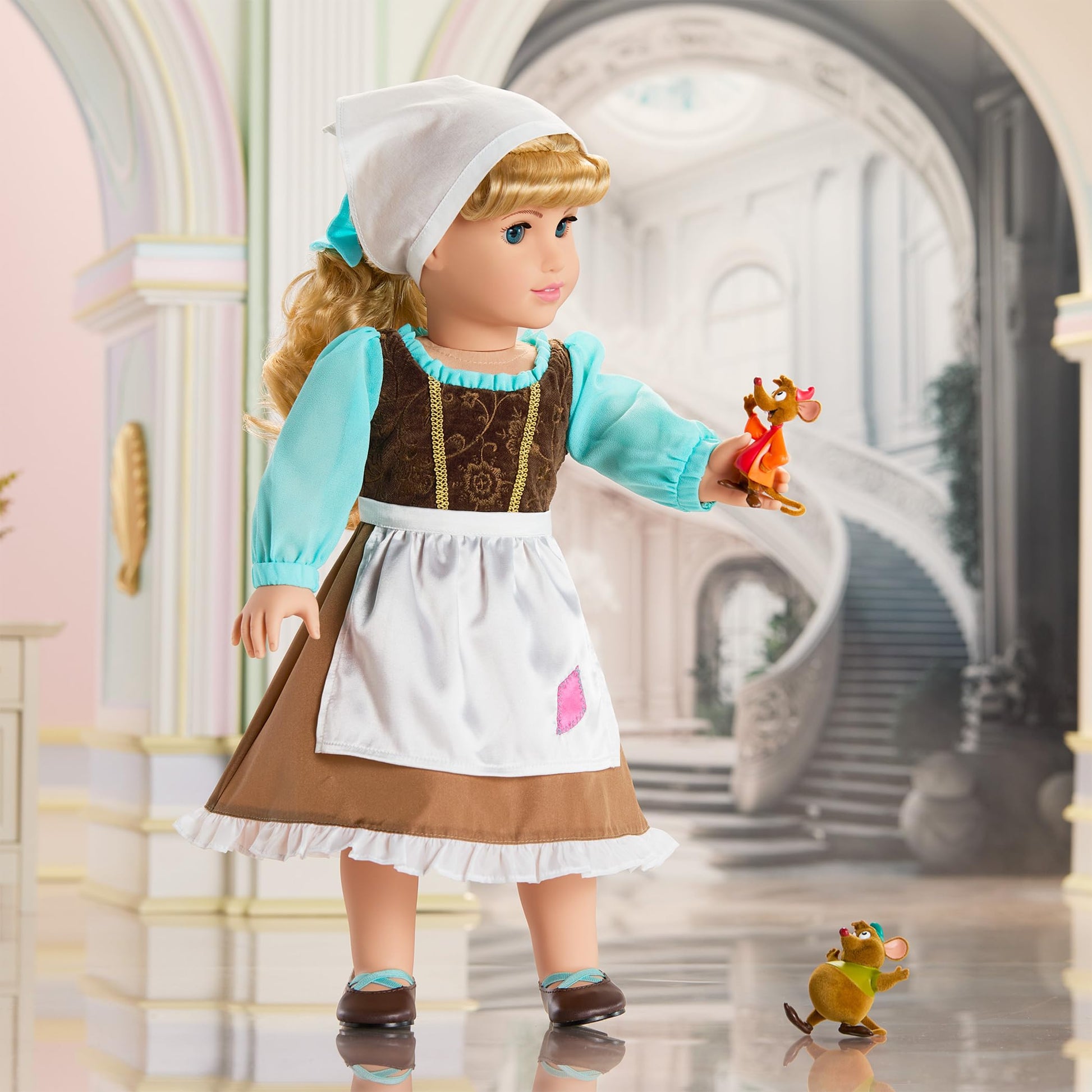 American Girl, Disney, Princess Cinderella, Day Dress, Friends Figurines, & Accessories, 18-inch Doll Clothing, Ages 6+