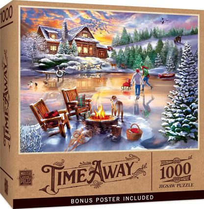 MasterPieces 1000 Piece Jigsaw Puzzle for Adults, Family, Or Youth - an Evening Skate - 19.25"x26.75"