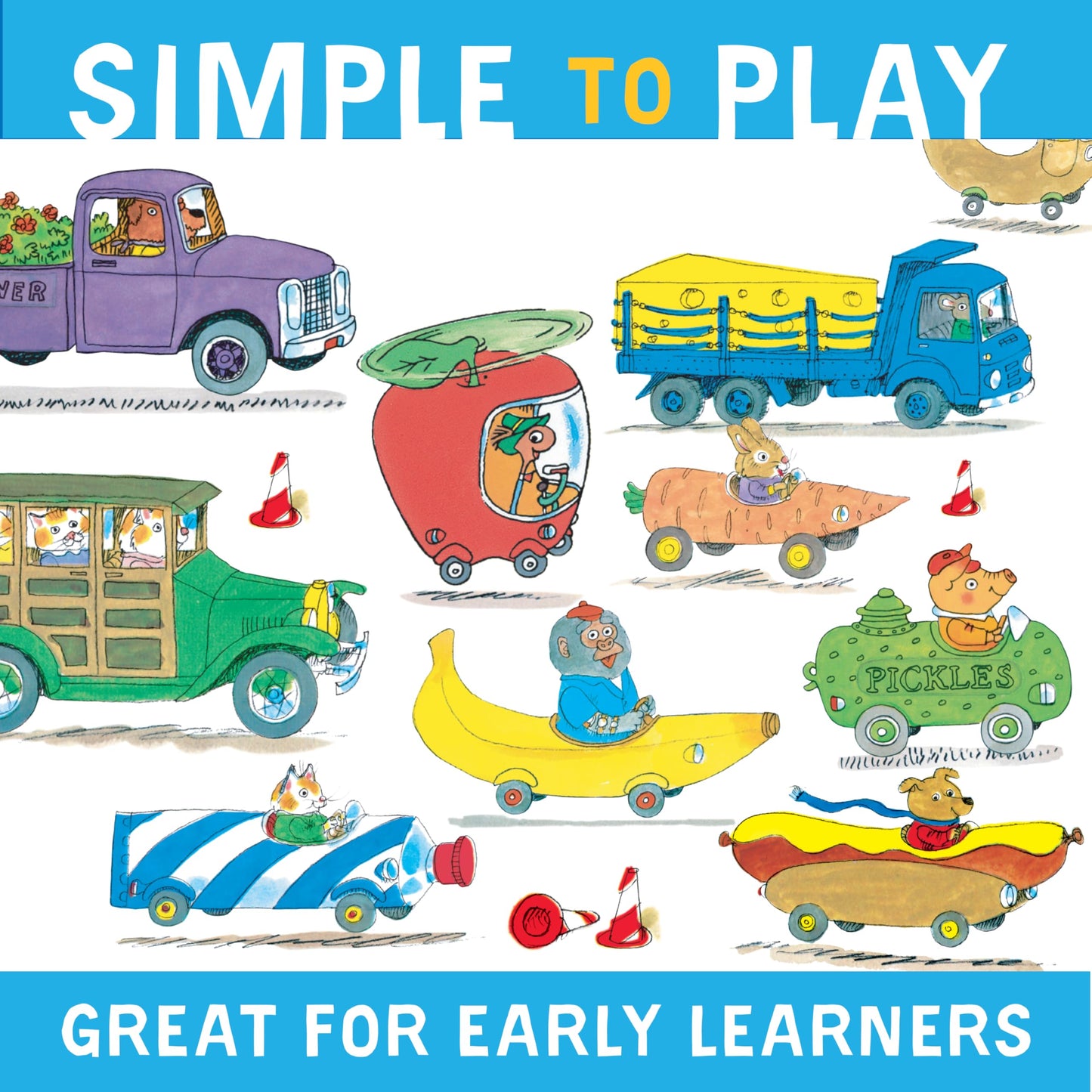 Briarpatch, Richard Scarry's Busy World Things That Go Card Game, Based on Early Reader Books for Preschool, Kindergarten and 1st Grade