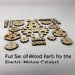 Tinkering Labs Wood Parts Pack | Complete Set of Wood Parts for The Electric Motors Catalyst STEM Kit