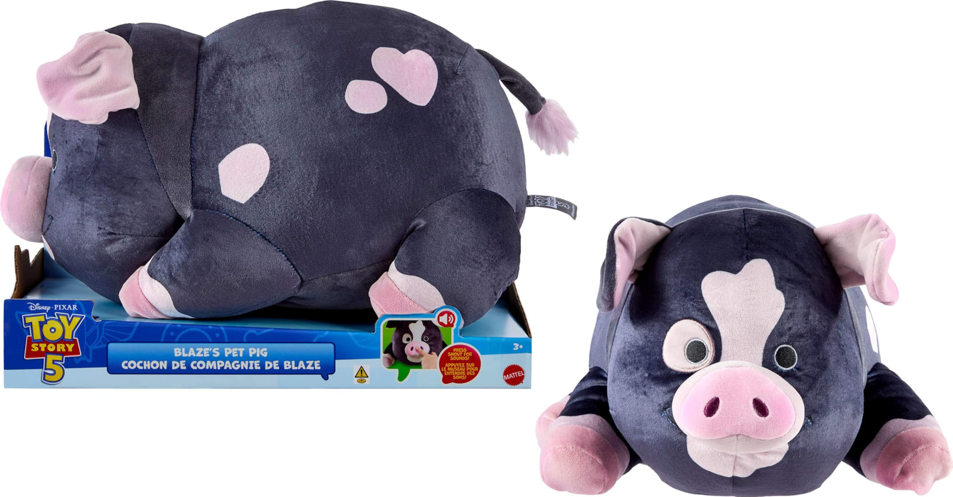 Mattel Disney and Pixar Toy Story 5 Blaze's Pet Pig 12-in Plush Toy