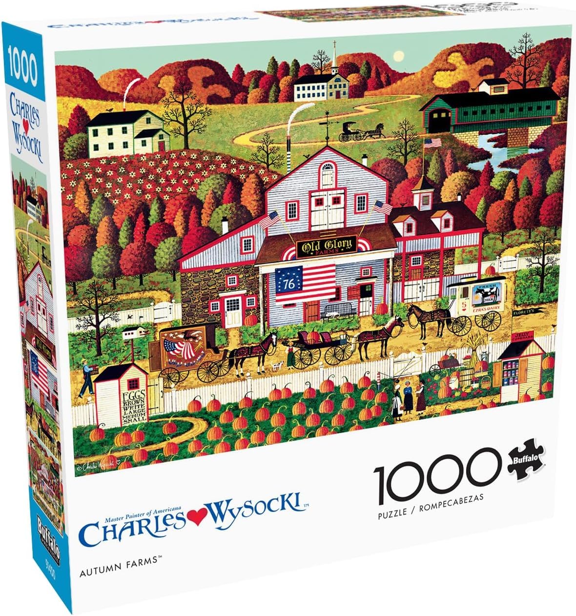 Buffalo Games - Charles Wysocki Autumn Farms - 1000 Piece Puzzle for Adults