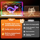 14'' LED Drawing Board for Kids with 7 Colors & 3 Modes, Neon Art Light Up drawing board with Battery Case, Doodle Magic lumiboard Writing Tablet