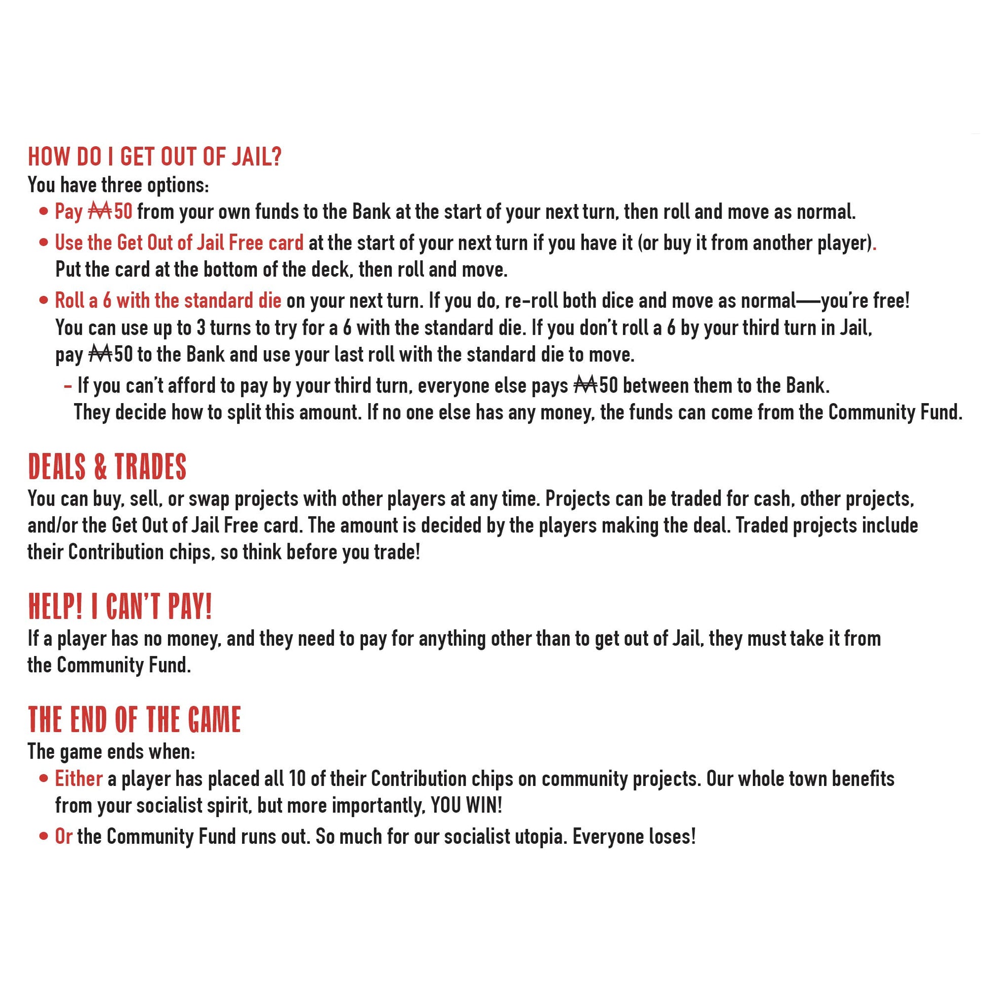 Monopoly Socialism Board Game Parody Adult Party Game