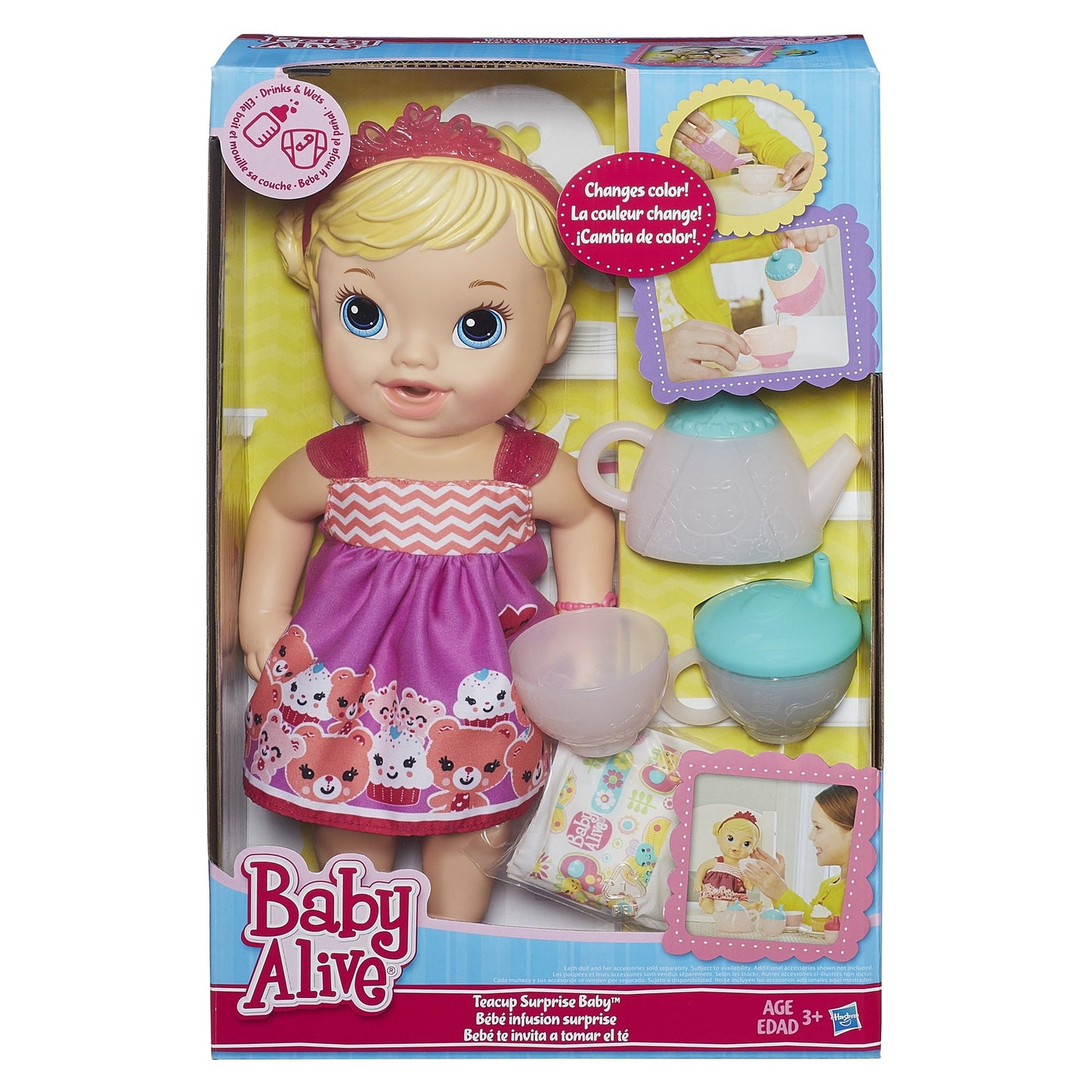Baby Alive Lil' Sips Blonde Baby Has a Tea Party Doll