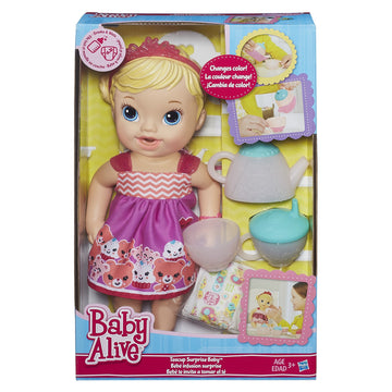 Baby Alive Lil' Sips Blonde Baby Has a Tea Party Doll