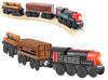 Motorized Train for Wooden Track, 3Pcs Train Toy Set for 3 4 5+Years Old Boy Girl Toddlers, Battery Powered Train Compatible with Thomas & Friends