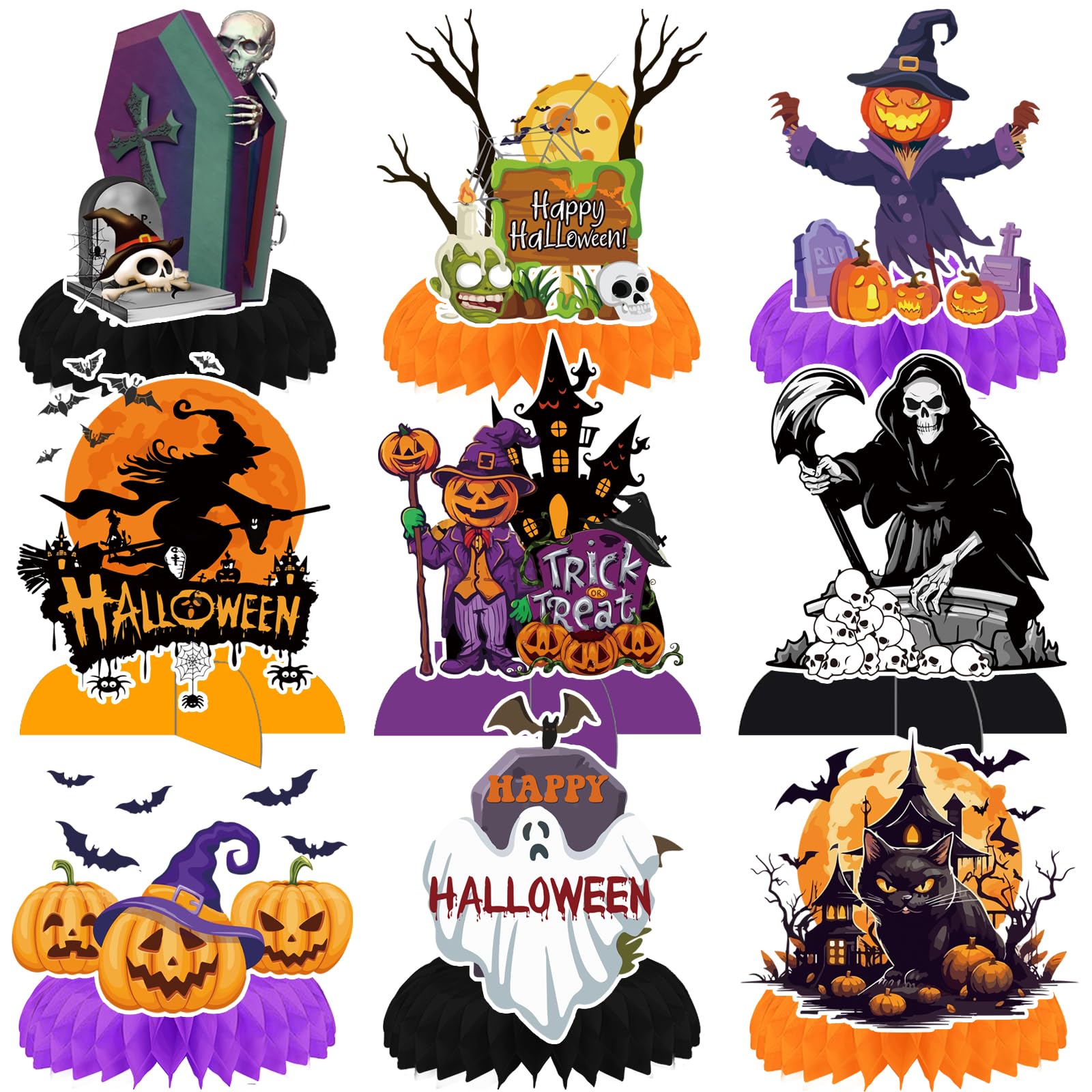 9 Pcs Halloween Centerpieces for Tables Halloween Table Decorations Halloween Party Decorations Halloween Decorations Halloween Birthday Party