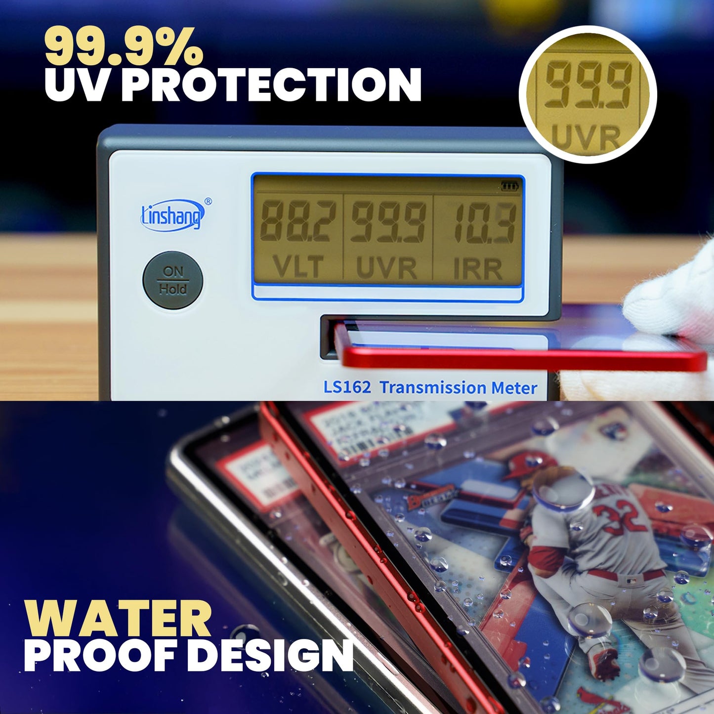The Collector's Hubs Magnetic PSA Slab Guard 99.9% UV Resistant | Built-in Stand (Protect + Display) Shock Proof | PSA Slab Case | Slab Protector for