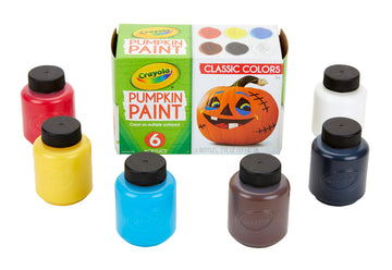 Crayola Pumpkin Paint Kit, Acrylic Paints in Classic Colors, Halloween Decorations, 6Count