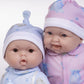 Twins 13" Realistic Soft Body Baby Dolls | JC Toys - Berenguer Boutique | Twins Gift Set with Removable Outfits and Accessories | Pink and Blue |