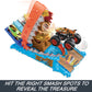 Hot Wheels Monster Trucks Arena Smashers Treasure Chomp Challenge Playset with 1:64 Scale Tiger Shark Toy Monster Truck & 1 Crushed Car