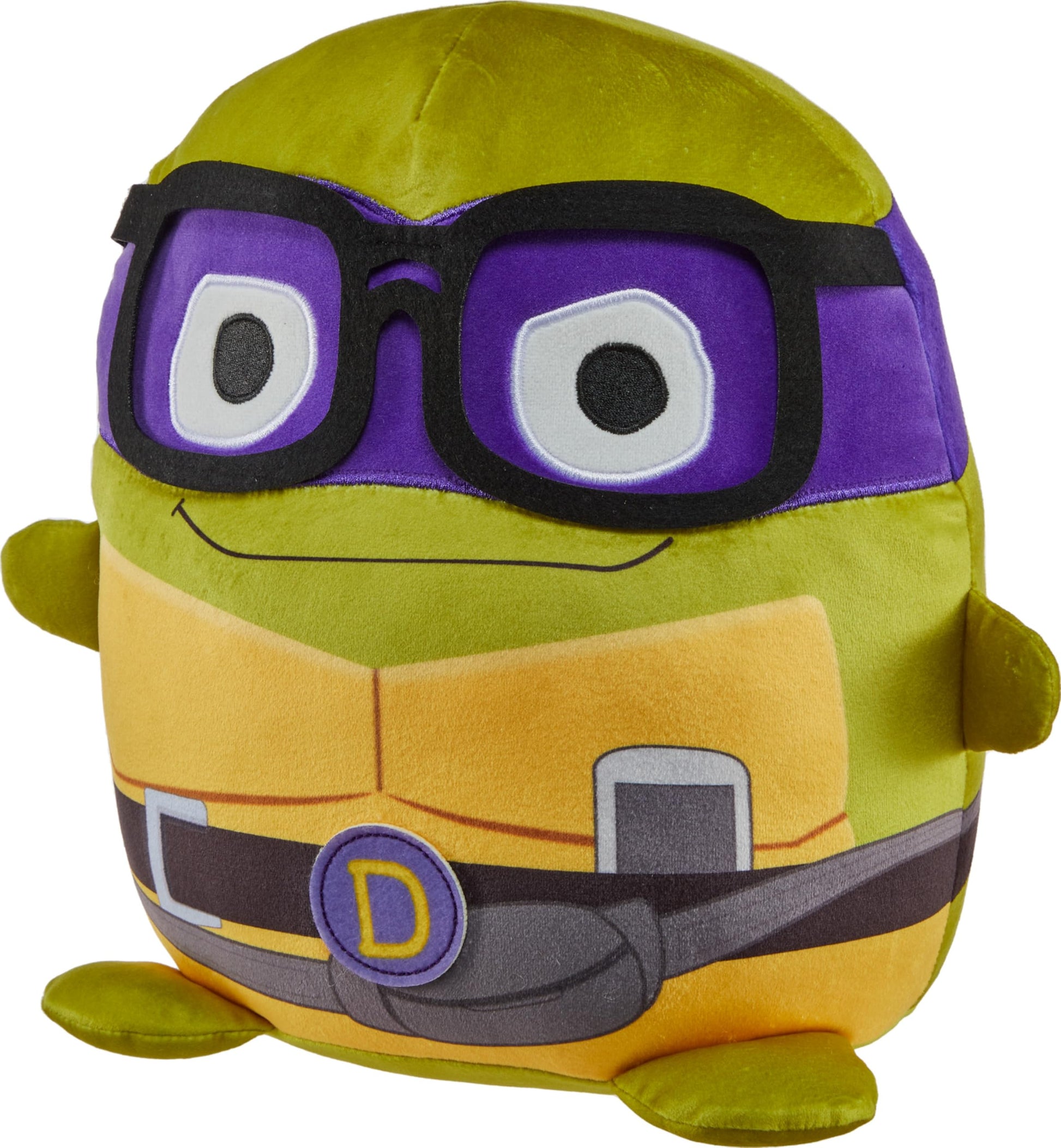 Mattel Teenage Mutant Ninja Turtles: Mutant Mayhem Cuutopia Plush Toy, 10-Inch Donatello Kawaii-Style Soft Figure, Orange Masked Mikey Collectible