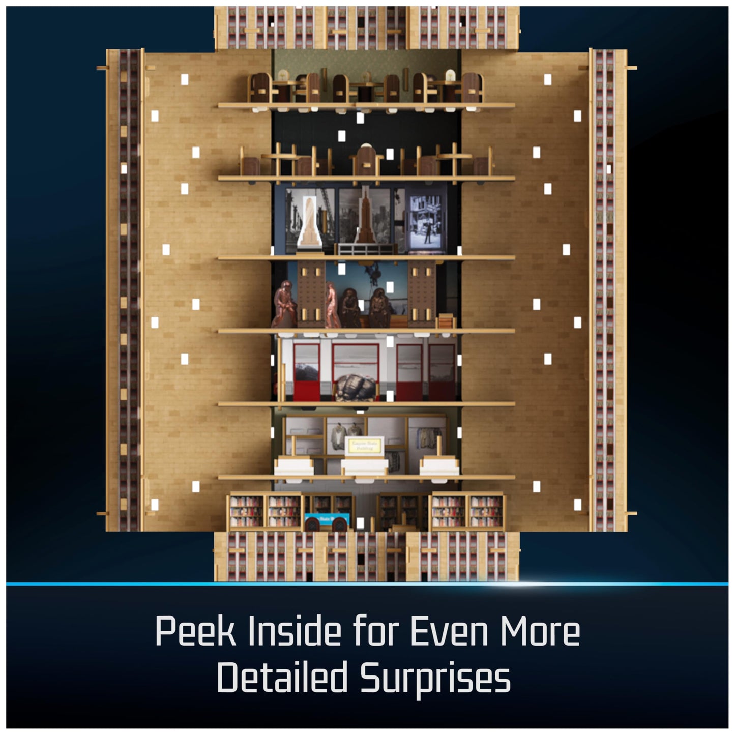 4D Build Empire State Building Replica 3D Puzzle Model Kit for Adults
