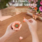 ROBOTIME 3D Wooden Blooming Book Garden DIY Kit, Flowers Building Set, Adult Creative Craft & Home Decor Puzzle, Unique Gift for Women, Mom