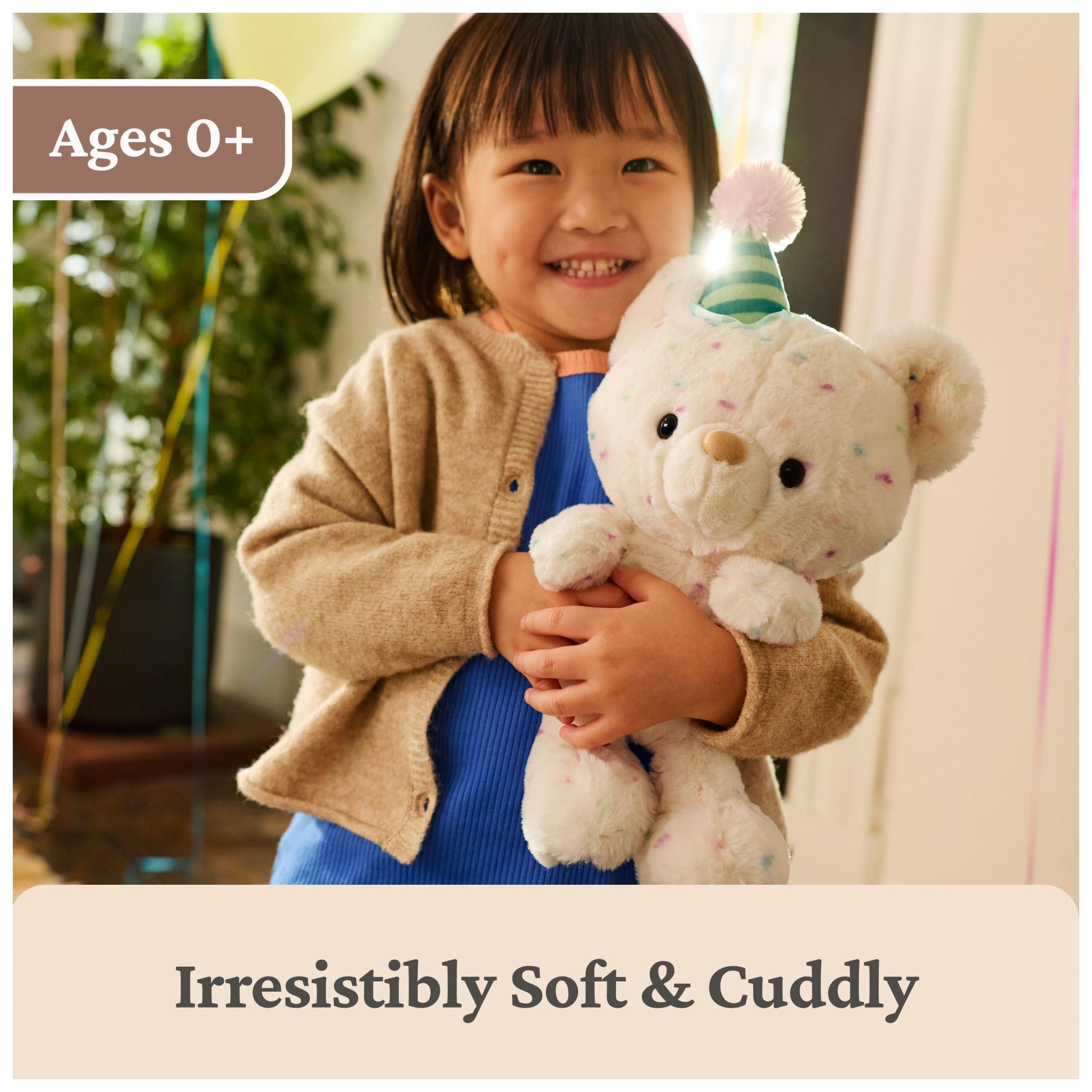 GUND Birthday Kai 10-Inch Teddy Bear Stuffed Animal with Birthday Hat