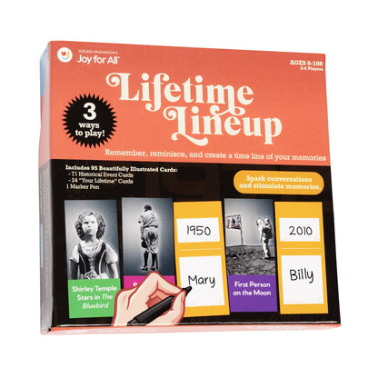 Lifetime Lineup - Fun Family Card Games for Seniors, Their Families and Care Partners - The Table Top 'Make Your Own' Trivia and Group Story Game