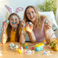 5wsech Cute Watercolor Roll Stickers - 1000Pcs Colorful Egg Flower Chick Bunny Aesthetic Vinyl Stickers for Kids, Happy Easter Party Gift Waterproof