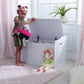 KidKraft Austin Wooden Toy Box/Bench with Safety Hinged Lid, White, Gift for Ages 3+, Amazon Exclusive