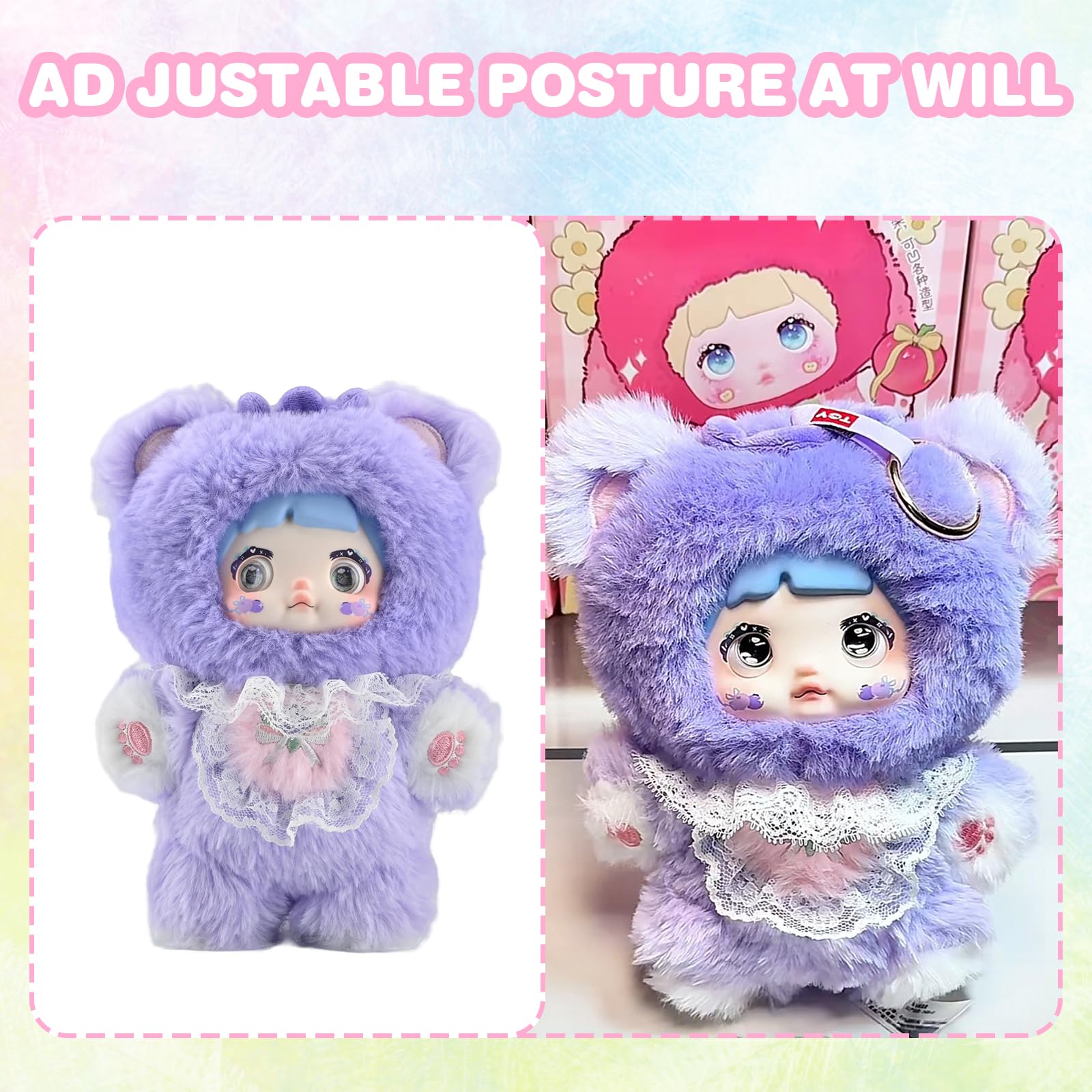 Mckkymi Plush Blind Box, Kawaii Nommi Cute Fruit Series Stuffed Blind Box Doll 1PC, Kawaii Mystery Plush Toys Collectible for Birthday Gift (1 of 7