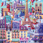 Boardwalk Paris 1000 Piece Jigsaw Puzzle Fun France Landmarks Puzzles with Premium Box, Gift for Adults and Family 19"x26"