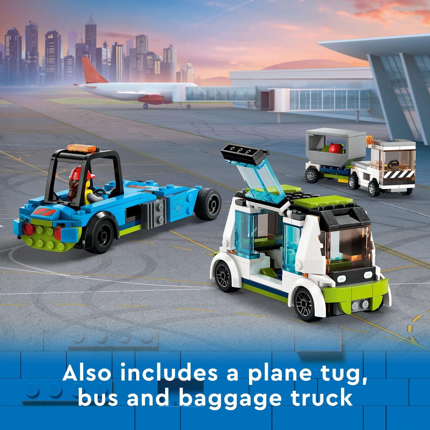 LEGO City Passenger Airplane Toy - Building Set for Boys & Girls, Ages 7+ - Educational Gift for Kids - W/Buildable Vehicle Toys & 9 Minifigures