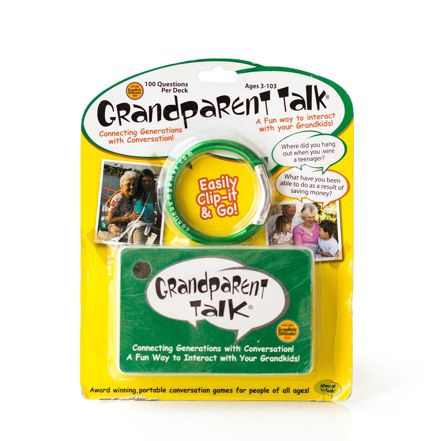 Grandparent Talk by Around the Table Games - Portable, Meaningful Conversation Starters