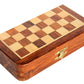 Stonkraft Collectible Folding Wooden Chess Set with Magnetic Crafted Pieces, 7" X 7"