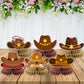 JIUJIUBER 9 Pcs Western Party Centerpiece Decorations Western Cowboy Hats Honeycomb Centerpieces for Tables Cowboy Themed Baby Shower Birthday Party