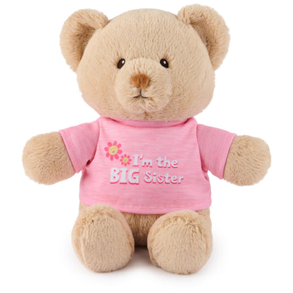 GUND Sustainably Soft “I'm the Big Sister” 12" Bear with T-Shirt, Ages 0+