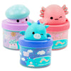 Original Squishmallows Scented Slime Jars, Variety 3 Pack with 9 Add Ins