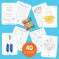 Big Dot of Happiness Wedding Kids Table Coloring Activity Cards, Wedding-Themed Games for Children, Double-Sided Gamerific Bundle - 40 Count