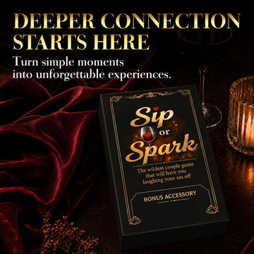 Sip or Spark Couples Card Game, a romantic twist on Truth or Dare,120 cards, Date Night Cards for Two, Relationship Challenge Deck, Funny Questions