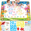 Wedopro Water Doodle Mat 40x30 - Mess-Free Toddler Toys for Ages 3-7 with 27 Pcs | Reusable Water Reveal Educational Drawing Mat for Kids with 24 ABC