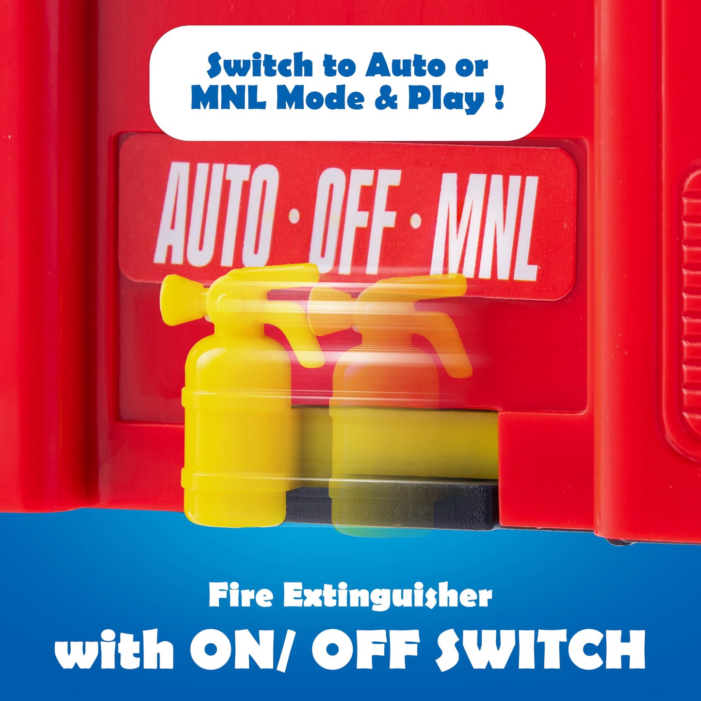 JOYIN LED Fire Truck Toy for Toddlers - LED Projections & Sirens, Bump and Go Fire Engine Trucks with Mode Switch & Volume Control, Kids Firetruck