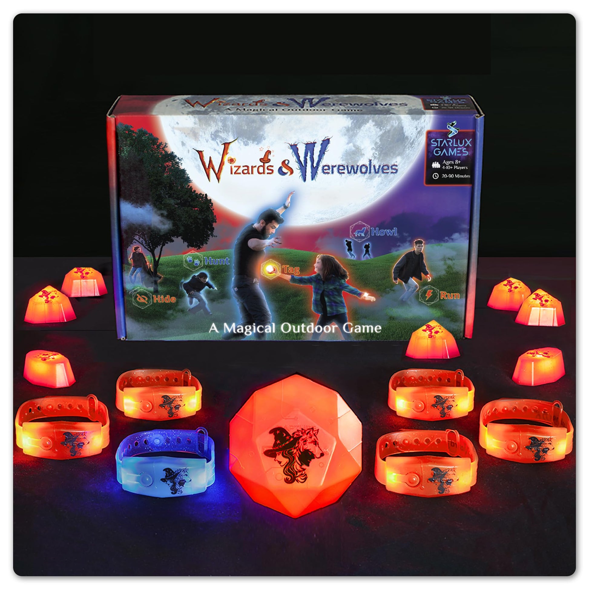A Magical Glow-in-the-Dark Outdoor Game: Wizards & Werewolves: | 4-10 Players | Camping Games | Scavenger Hunt | Outdoor Toys for Kids 8-12+ | Teen