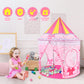 LOJETON 3pc Princess Fairy Tale Kids Play Tent, Oval Crawl Tunnel, Ball Pit for Toddlers, Indoor Outdoor Playhouse Castle Toys, Baby Boys Girls for 3