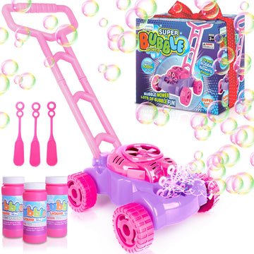 ArtCreativity Bubble Lawn Mower for Toddlers 1-3, Bubble Machine for 1-Year-Old Girl Gifts, Toddler Outdoor Toys for 2-Year-Old Girl Birthday Gift