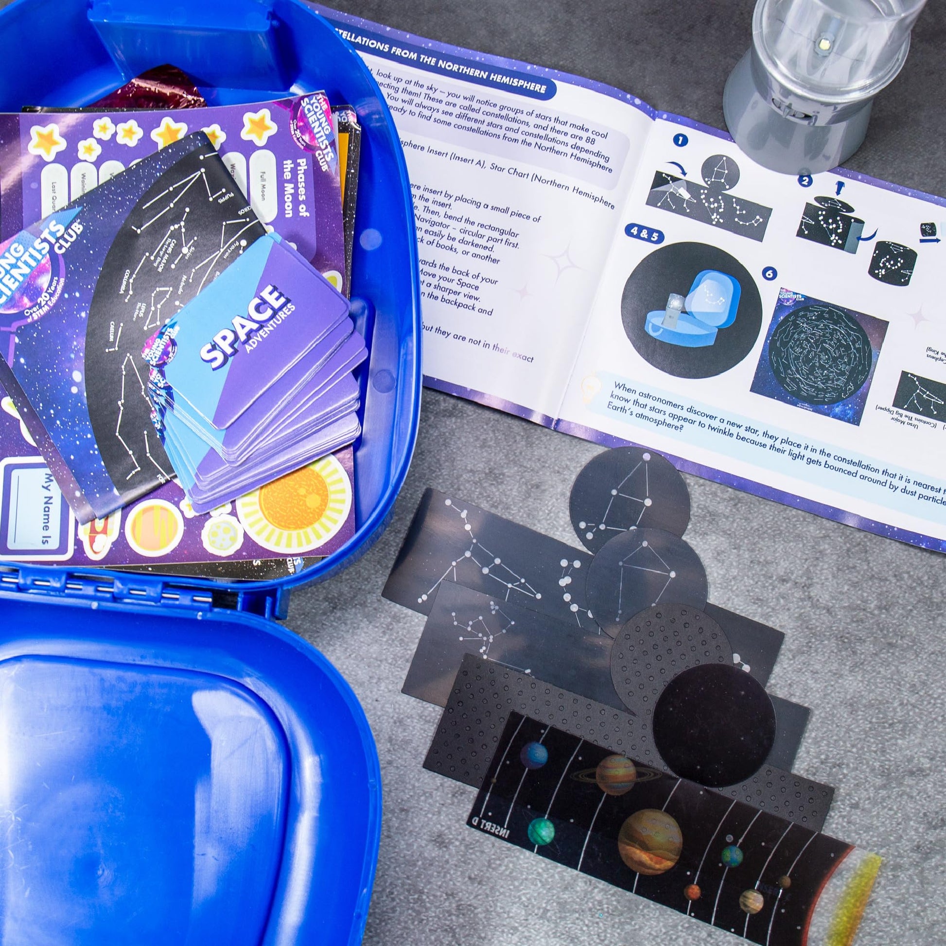 The Young Scientists Club Space Adventures Pack, STEM Kit, 13 Educational Activities, Includes Reusable Backpack, Space Navigator, DIY Constellations