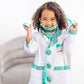 Melissa & Doug Doctor Costume, Pretend Play Dress Up Set (8-Pc) Stethoscope, Coat & Accessories, Role Play Toys for Kids 3+