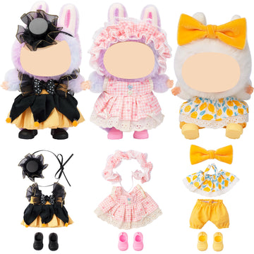 Keysse 3 Doll Clothes & Shoes Compatible with Labubu, No Doll