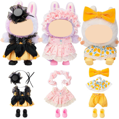 Keysse 3 Doll Clothes & Shoes Compatible with Labubu, No Doll