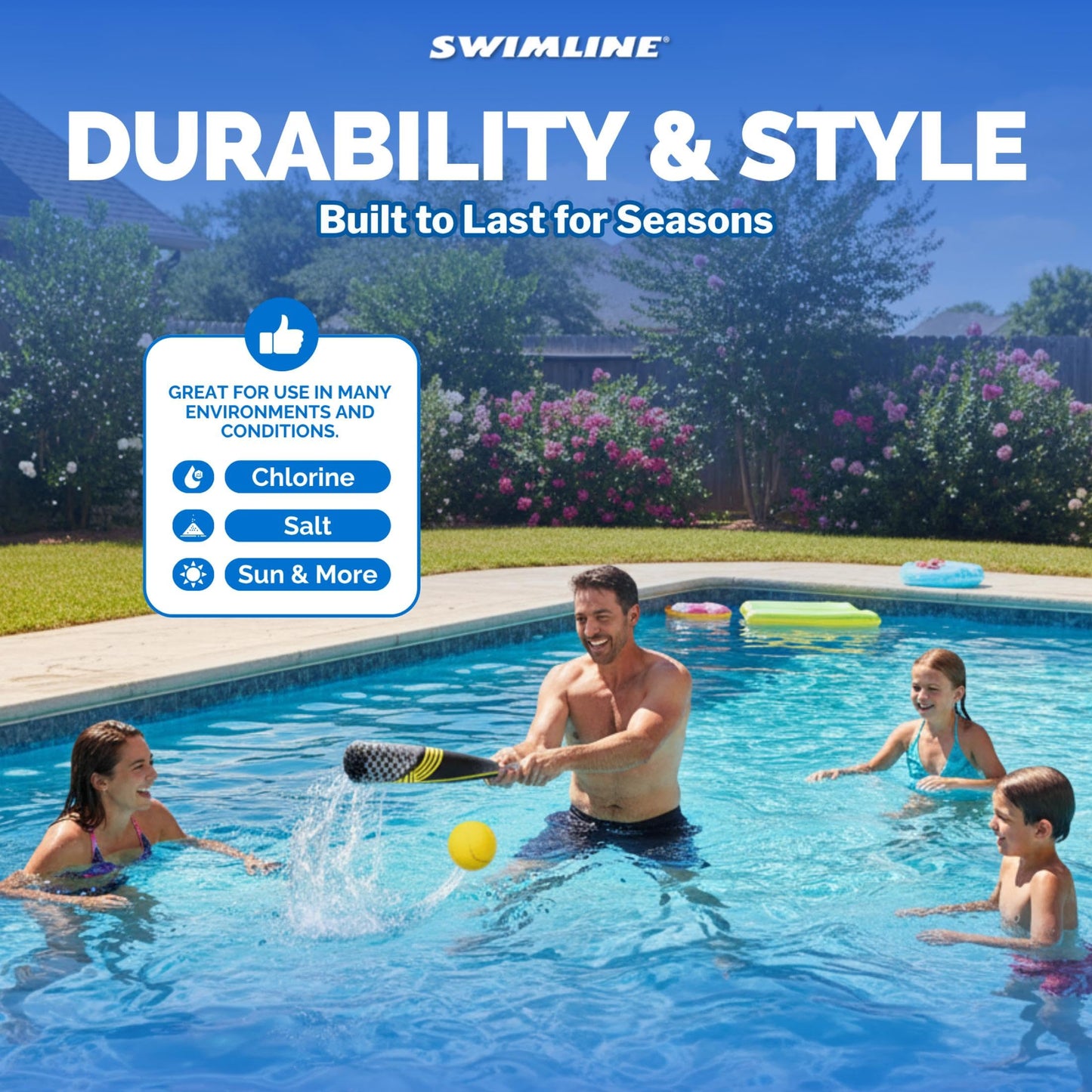 Swimline | Neoprene Pool Game and Water Toy for Kids | Baseball Set