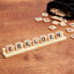 Bright Creations Wooden Scrabble Tile Holder - Game Organizer with Scrabble Trays - Craft Display for Letter Tiles - Space-Saving Racks - Pack of 12
