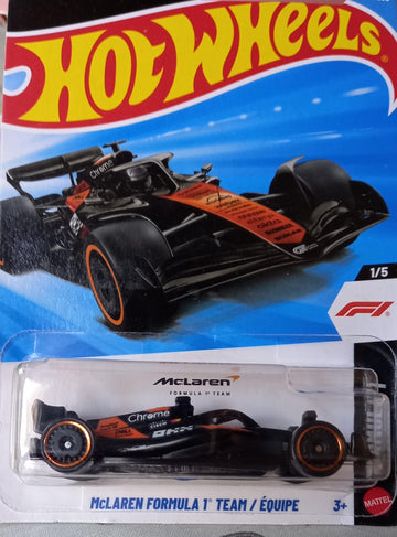Hot Wheels McLaren Formula One Team [Black & Orange] F1 1/5, 20/250, 1:64 Scale Diecast Toy Vehicle