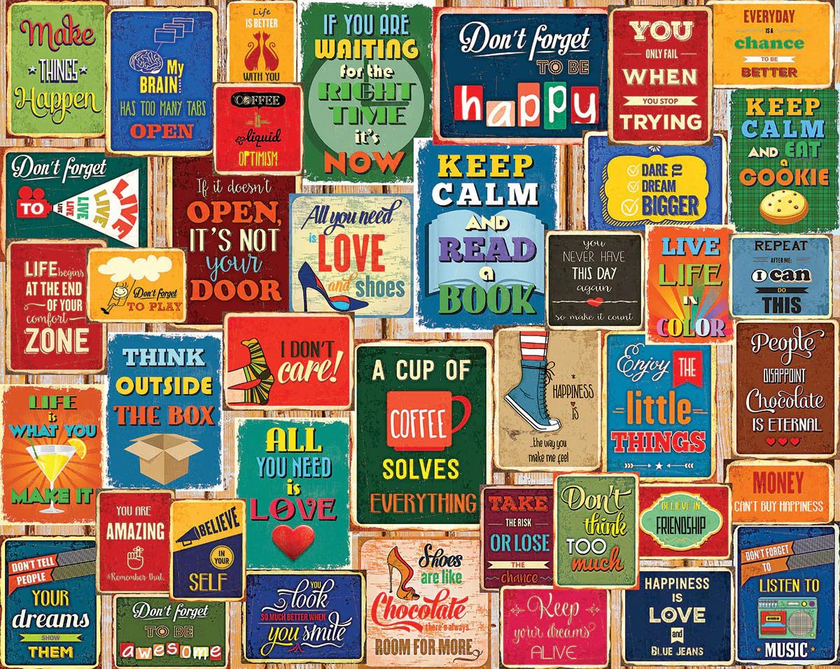 White Mountain 1000 Piece Jigsaw Puzzle, Words of Wisdom