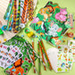 BenLouis 120Pcs Jungle Safari Party Favors Zoo Animals Sticker Stampers Slap Bracelets School Stationery Set Bulk Classroom Prizes for Kids Wild One