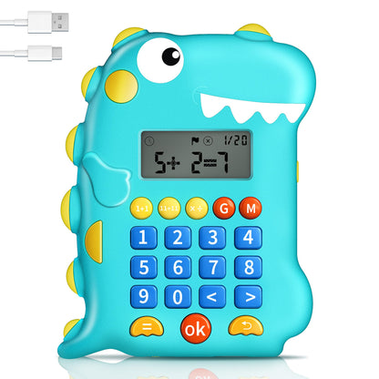 Math Games for Kids Ages 5-12, Portable Kids Calculator Toy, Addition Subtraction Multiplication Division Practice, 4 Logic Modes, 100,000 Questions